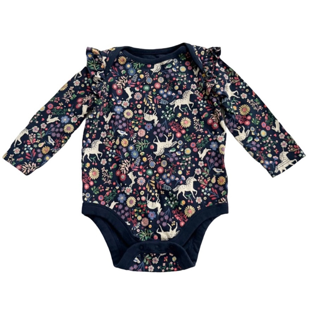 NEW Gap Baby Brannan’s Favorites Floral Onesie Bodysuit 6-12M